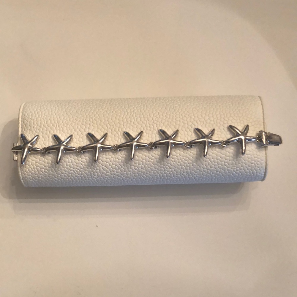 Silver starfish bracelet